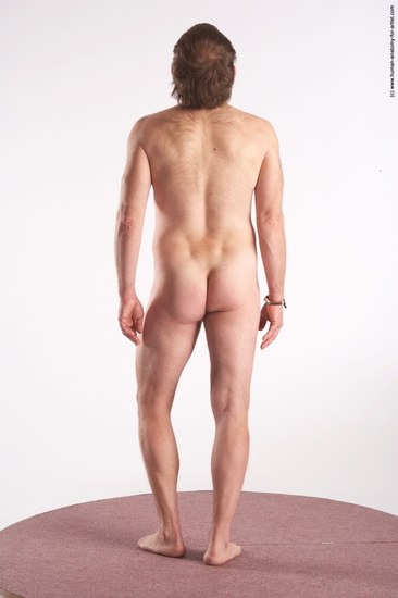 Nude Man White Standing poses - ALL Slim Short Brown Standing poses - simple Realistic