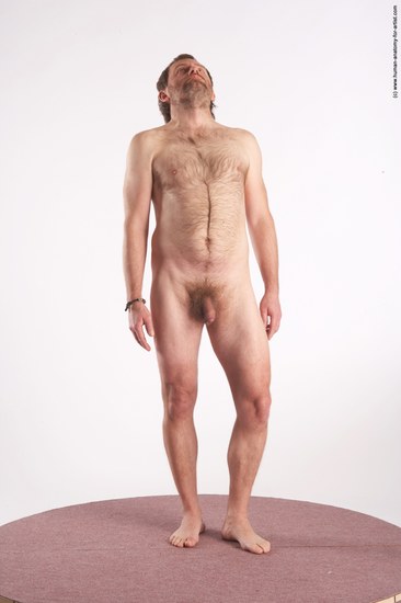 Nude Man White Standing poses - ALL Slim Short Brown Standing poses - simple Realistic