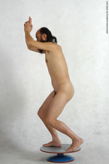 Nude Man Asian Standing poses - ALL Slim Bald Black Standing poses - simple Realistic