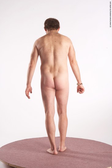 Nude Man White Standing poses - ALL Slim Short Brown Standing poses - simple Realistic