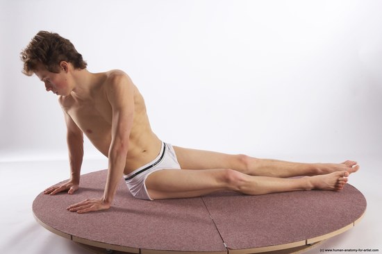 Underwear Gymnastic poses Man White Sitting poses - simple Athletic Short Brown Sitting poses - ALL Academic