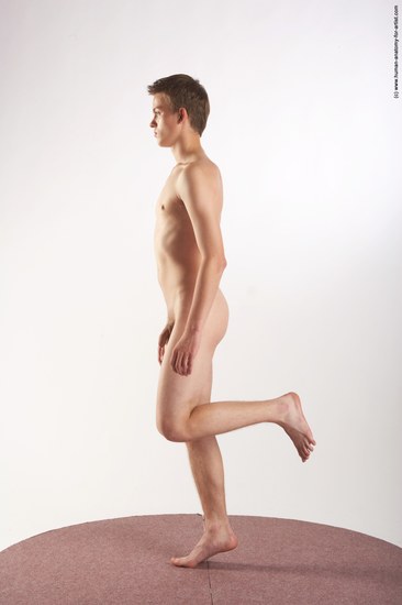 Nude Man White Standing poses - ALL Slim Short Brown Standing poses - simple Realistic