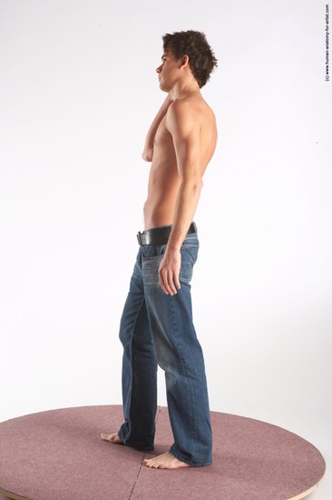 Casual Man White Standing poses - ALL Slim Short Brown Standing poses - simple Academic