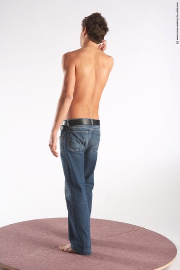 Casual Man White Standing poses - ALL Slim Short Brown Standing poses - simple Academic