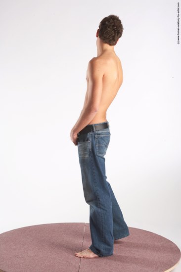 Casual Man White Standing poses - ALL Slim Short Brown Standing poses - simple Academic