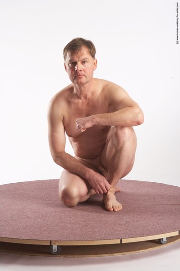 Nude Man White Kneeling poses - ALL Average Short Grey Kneeling poses - on one knee Realistic