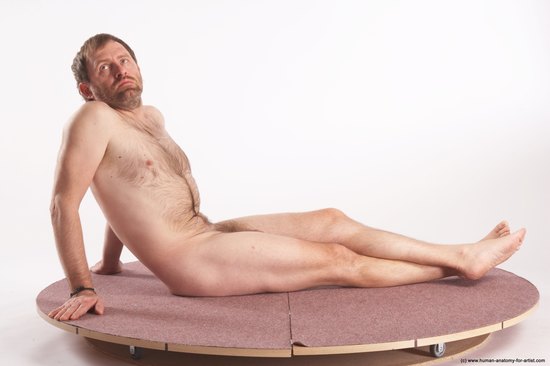 Nude Man White Sitting poses - simple Slim Short Brown Sitting poses - ALL Realistic