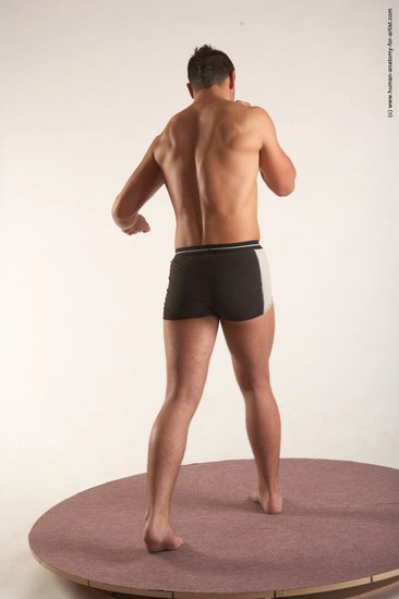 Underwear Martial art Man White Standing poses - ALL Average Short Brown Standing poses - simple Academic