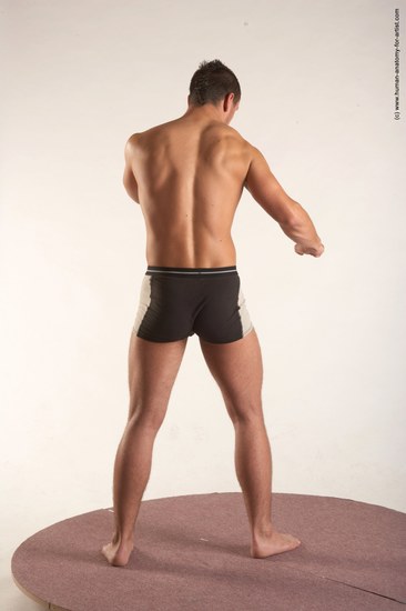 Underwear Martial art Man White Standing poses - ALL Average Short Brown Standing poses - simple Academic