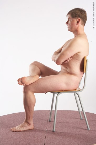 Nude Man White Sitting poses - simple Average Short Grey Sitting poses - ALL Realistic