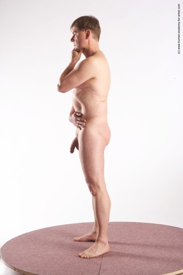 Nude Man White Standing poses - ALL Average Short Grey Standing poses - simple Realistic