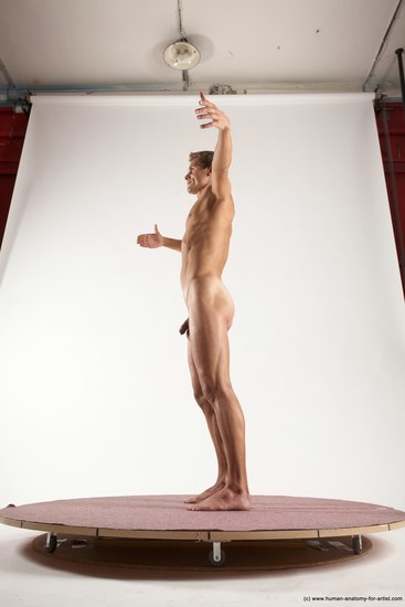 Nude Man White Standing poses - ALL Athletic Short Brown Standing poses - simple Multi angles poses Realistic