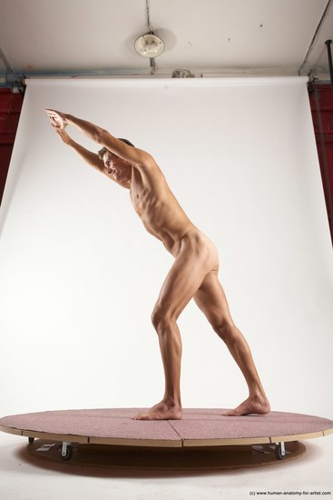 Nude Man White Standing poses - ALL Athletic Short Brown Standing poses - simple Multi angles poses Realistic