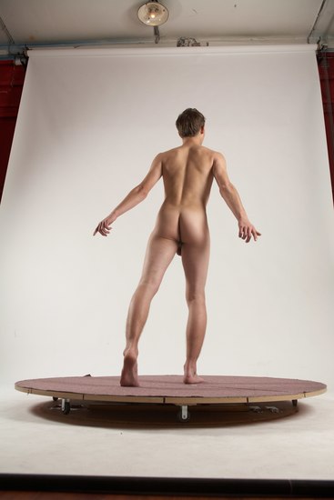 Nude Man White Standing poses - ALL Slim Short Brown Standing poses - simple Multi angles poses Realistic