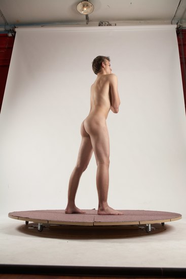 Nude Man White Standing poses - ALL Slim Short Brown Standing poses - simple Multi angles poses Realistic