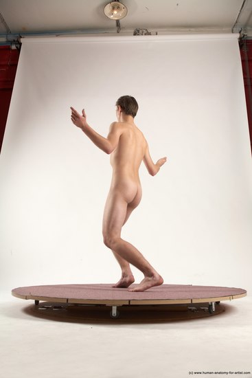 Nude Man White Standing poses - ALL Slim Short Brown Standing poses - simple Multi angles poses Realistic