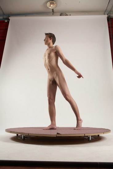 Nude Man White Standing poses - ALL Slim Short Brown Standing poses - simple Multi angles poses Realistic