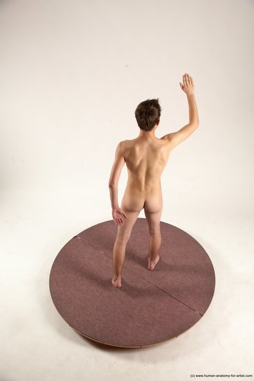 Nude Man White Standing poses - ALL Slim Short Brown Standing poses - simple Multi angles poses Realistic