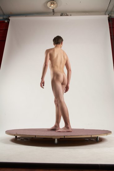 Nude Man White Standing poses - ALL Slim Short Brown Standing poses - simple Multi angles poses Realistic