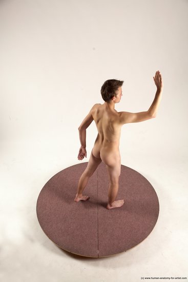 Nude Man White Standing poses - ALL Slim Short Brown Standing poses - simple Multi angles poses Realistic