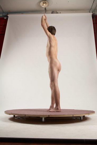 Nude Man White Standing poses - ALL Slim Short Brown Standing poses - simple Multi angles poses Realistic