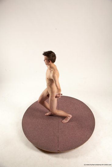 Nude Man White Standing poses - ALL Slim Short Brown Standing poses - simple Multi angles poses Realistic