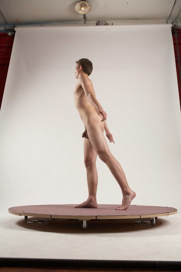 Nude Man White Standing poses - ALL Slim Short Brown Standing poses - simple Multi angles poses Realistic