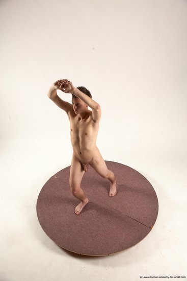 Nude Man White Standing poses - ALL Slim Short Brown Standing poses - simple Multi angles poses Realistic