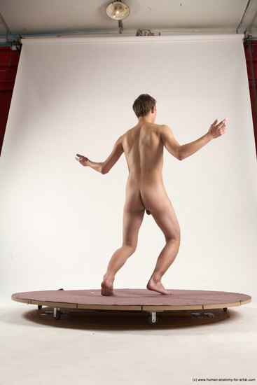 Nude Man White Standing poses - ALL Slim Short Brown Standing poses - simple Multi angles poses Realistic