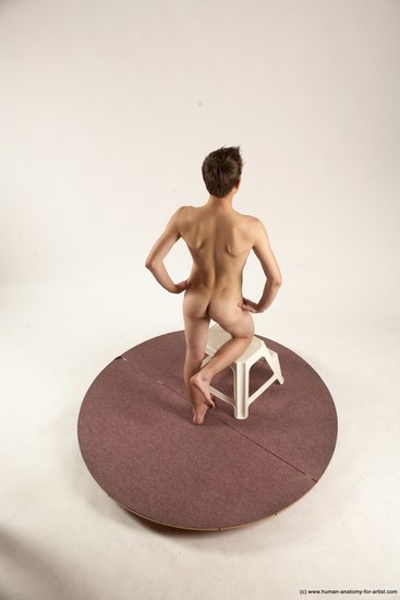 Nude Man White Standing poses - ALL Slim Short Brown Standing poses - simple Multi angles poses Realistic