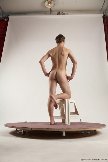 Nude Man White Standing poses - ALL Slim Short Brown Standing poses - simple Multi angles poses Realistic