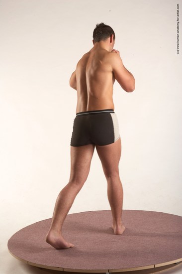 Underwear Martial art Man White Standing poses - ALL Average Short Brown Standing poses - simple Academic