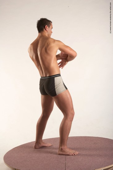 Underwear Martial art Man White Standing poses - ALL Average Short Brown Standing poses - simple Academic