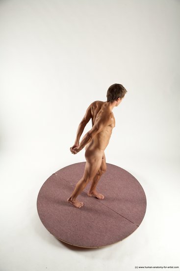 Nude Man White Standing poses - ALL Athletic Short Brown Standing poses - simple Multi angles poses Realistic