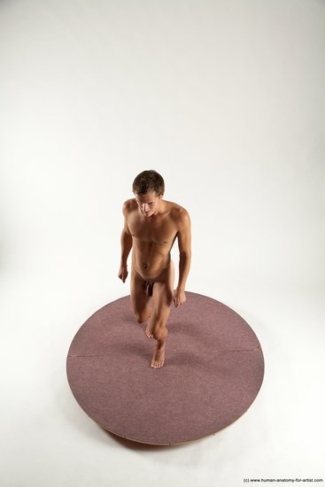 Nude Man White Standing poses - ALL Athletic Short Brown Standing poses - simple Multi angles poses Realistic