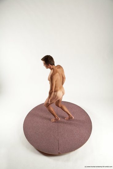 Nude Man White Standing poses - ALL Athletic Short Brown Standing poses - simple Multi angles poses Realistic