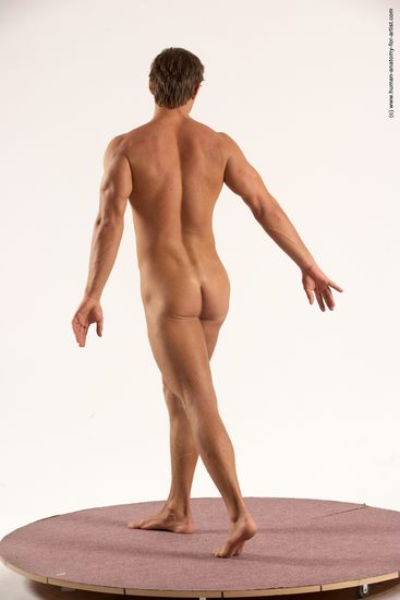 Nude Man White Standing poses - ALL Athletic Short Brown Standing poses - simple Multi angles poses Realistic