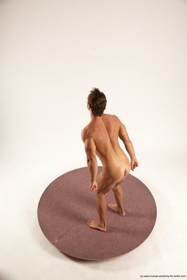 Nude Man White Standing poses - ALL Athletic Short Brown Standing poses - simple Multi angles poses Realistic