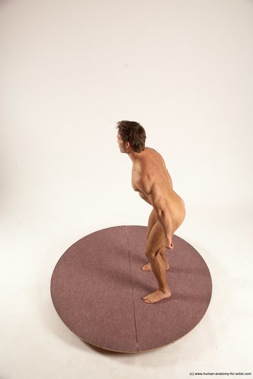 Nude Man White Standing poses - ALL Athletic Short Brown Standing poses - simple Multi angles poses Realistic