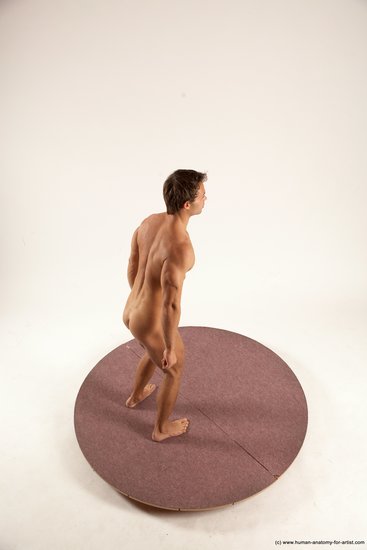 Nude Man White Standing poses - ALL Athletic Short Brown Standing poses - simple Multi angles poses Realistic