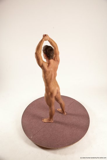 Nude Man White Standing poses - ALL Athletic Short Brown Standing poses - simple Multi angles poses Realistic