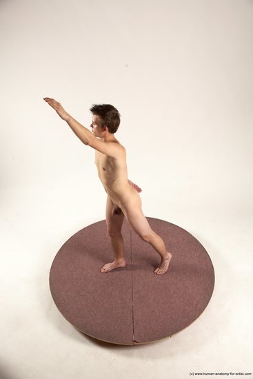 Nude Man White Standing poses - ALL Slim Short Brown Standing poses - simple Multi angles poses Realistic