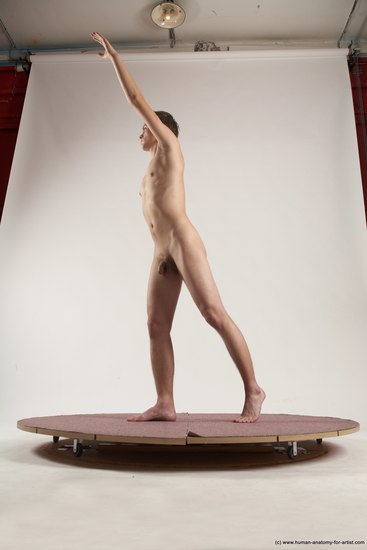 Nude Man White Standing poses - ALL Slim Short Brown Standing poses - simple Multi angles poses Realistic