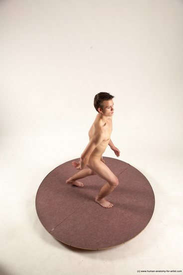 Nude Man White Standing poses - ALL Slim Short Brown Standing poses - simple Multi angles poses Realistic