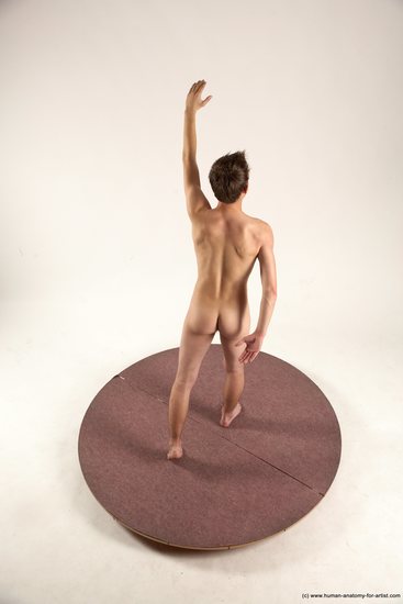 Nude Man White Standing poses - ALL Slim Short Brown Standing poses - simple Multi angles poses Realistic