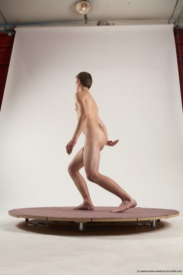 Nude Man White Standing poses - ALL Slim Short Brown Standing poses - simple Multi angles poses Realistic