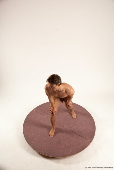 Nude Man White Standing poses - ALL Athletic Short Brown Standing poses - simple Multi angles poses Realistic