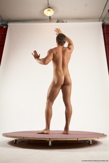 Nude Man White Standing poses - ALL Athletic Short Brown Standing poses - simple Multi angles poses Realistic