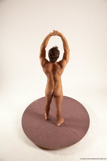 Nude Man White Standing poses - ALL Athletic Short Brown Standing poses - simple Multi angles poses Realistic