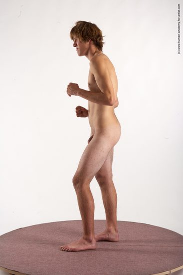 Nude Man White Standing poses - ALL Slim Short Brown Standing poses - simple Realistic